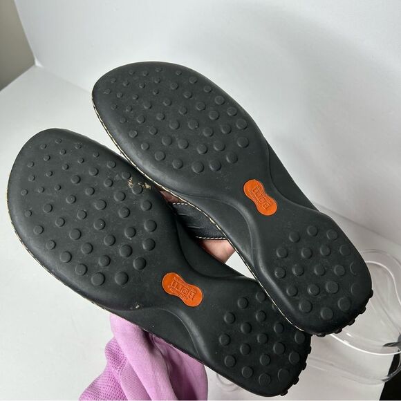 Born Black Leather Strappy Sandals 10 - Picture 7 of 10